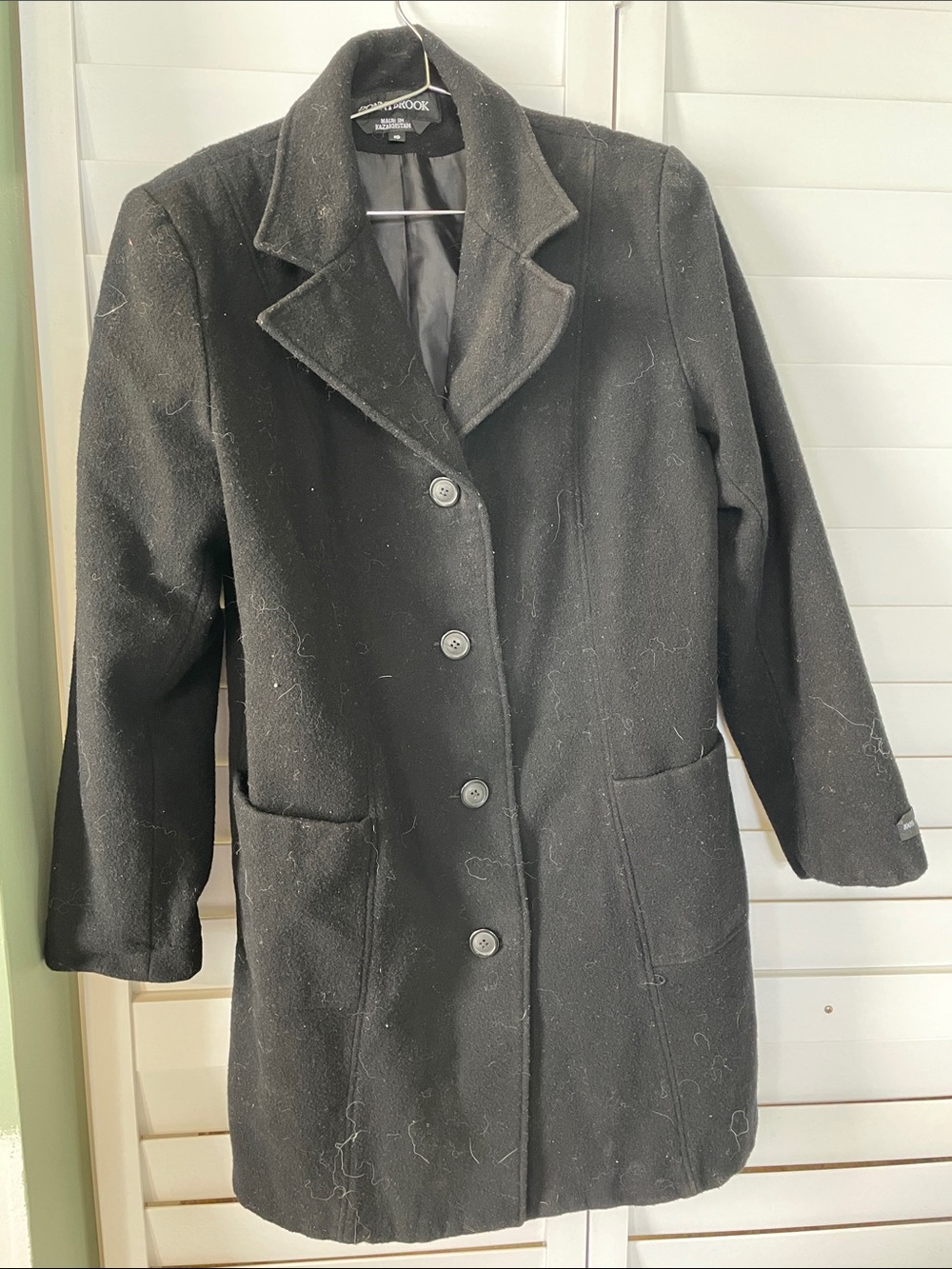 100% Wool Donny Brook Pea Coat - Classic Single-Breasted